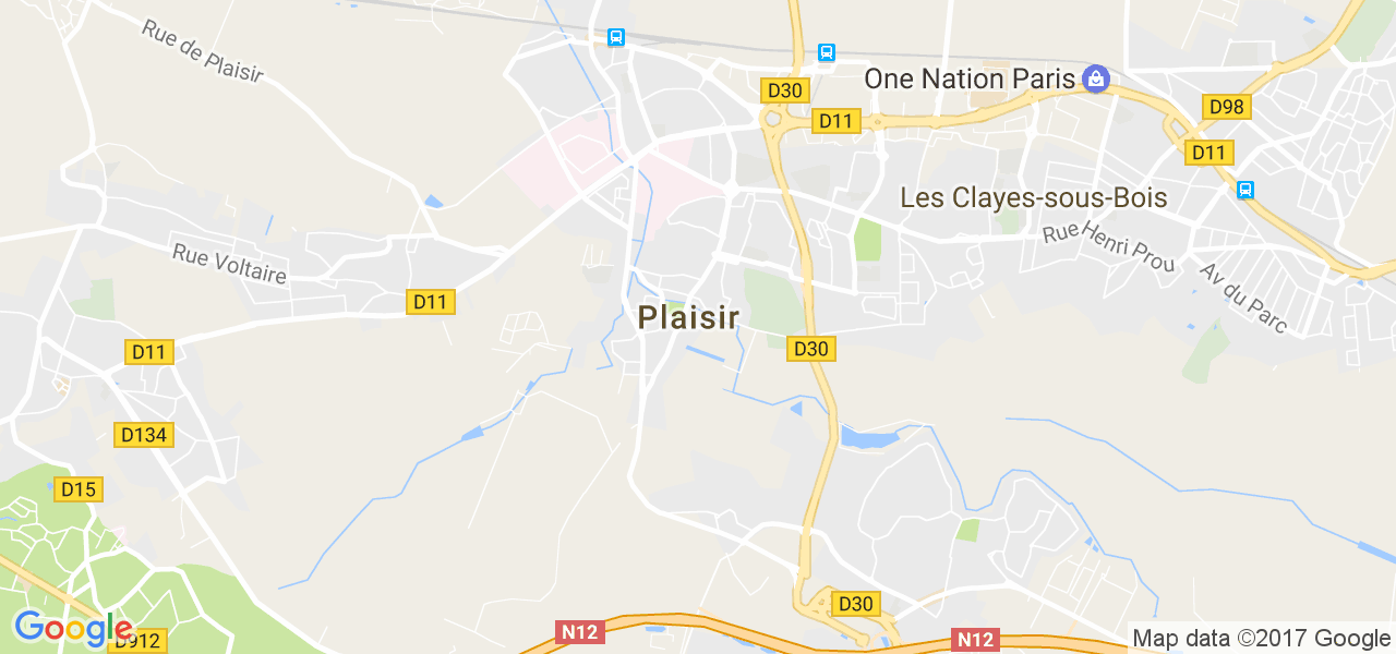 map de la ville de Plaisir