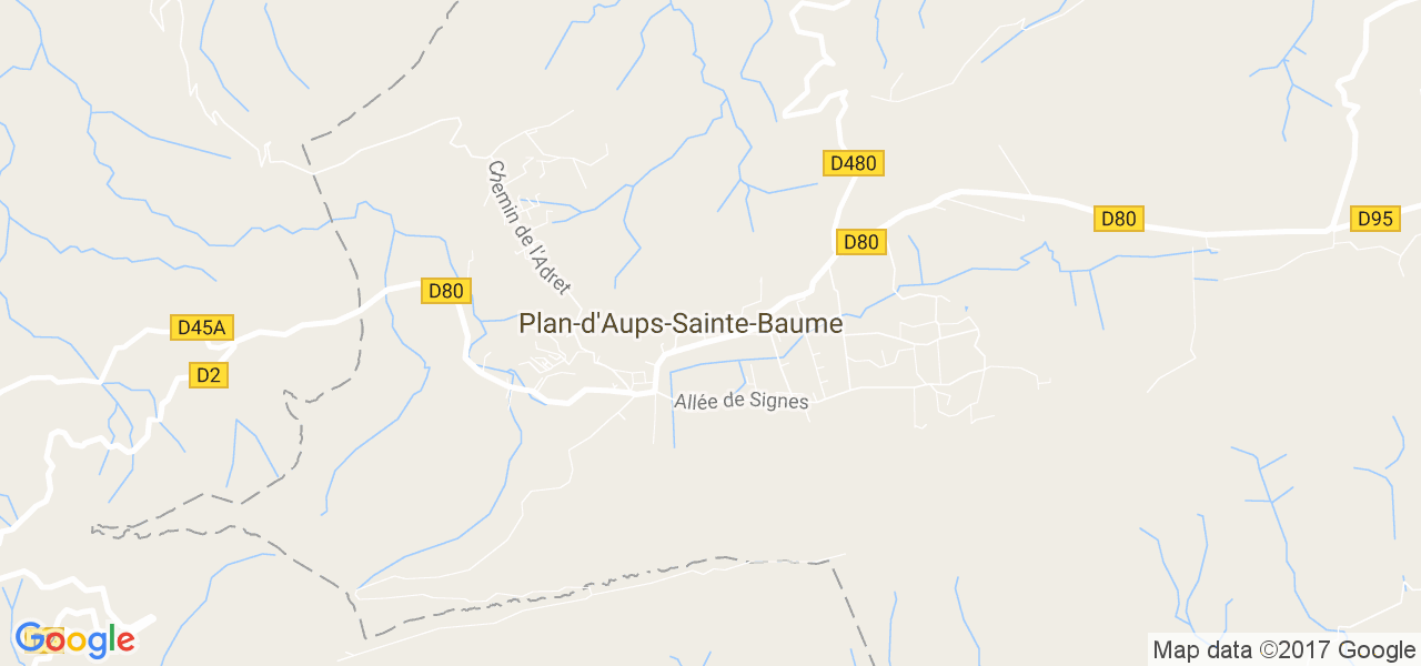 map de la ville de Plan-d'Aups-Sainte-Baume