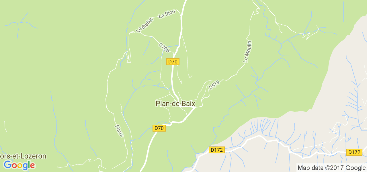 map de la ville de Plan-de-Baix