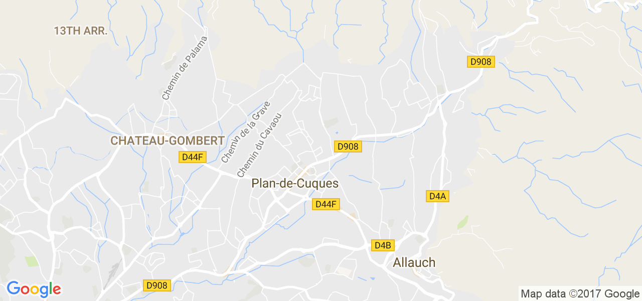 map de la ville de Plan-de-Cuques