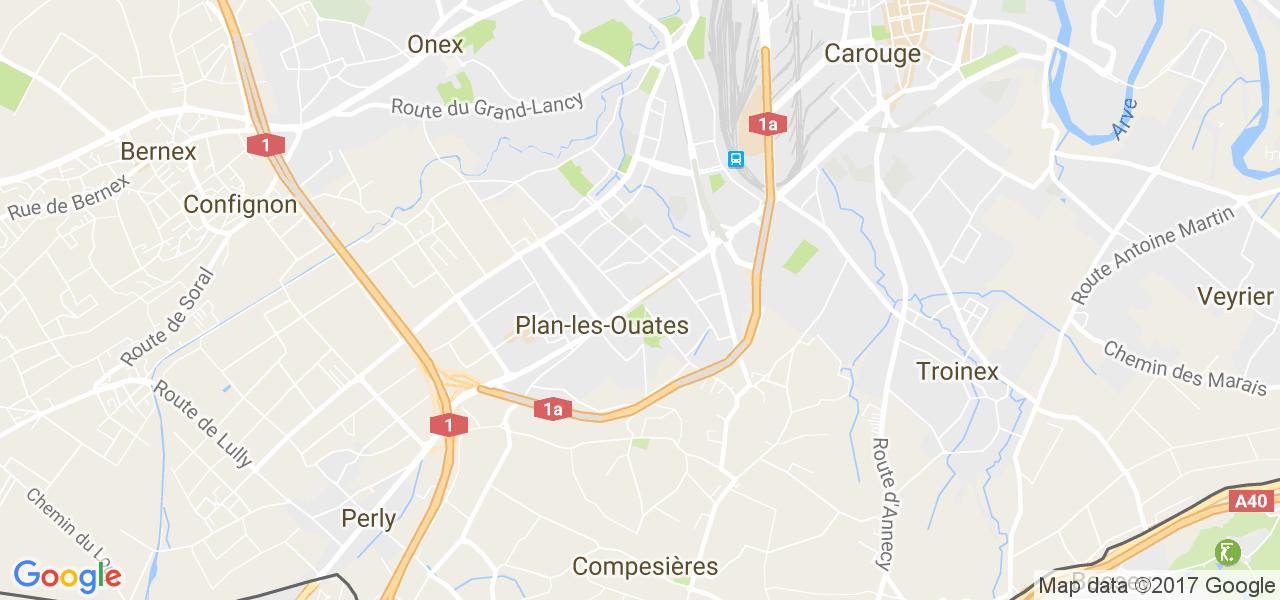 map de la ville de Plan-les-Ouates