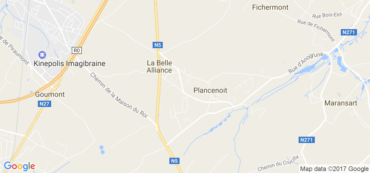 map de la ville de Plancenoit