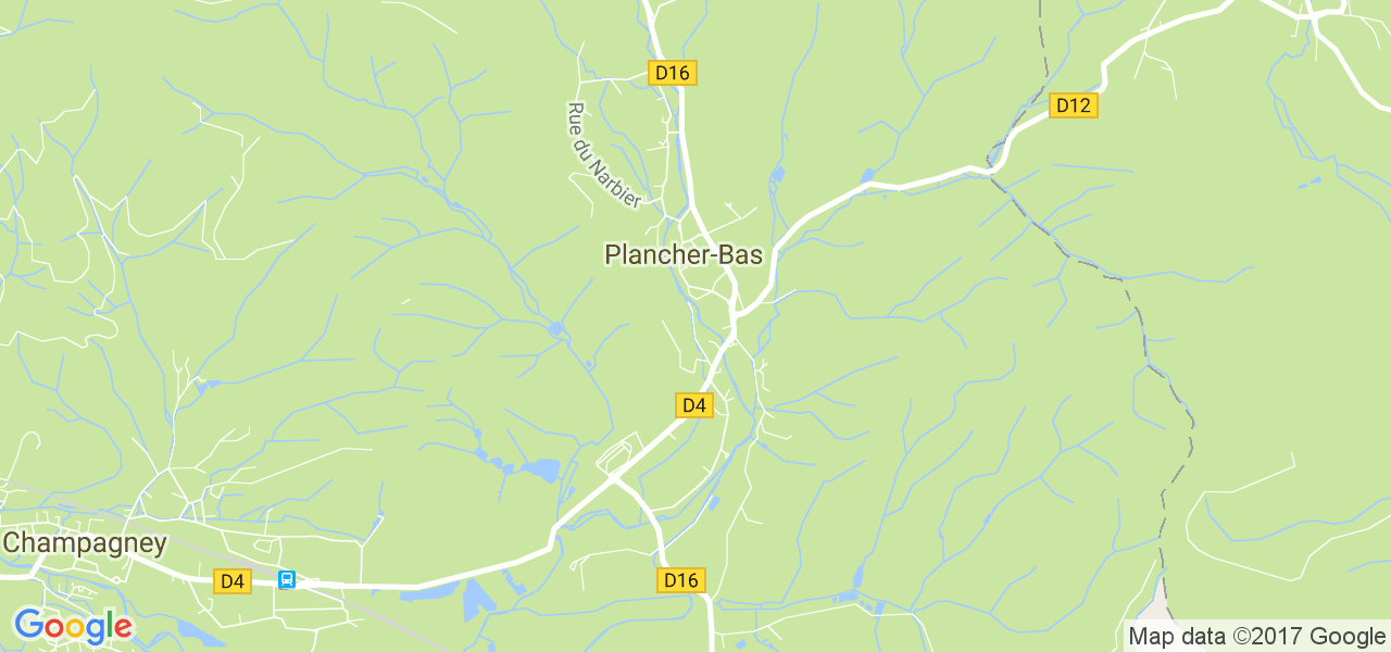 map de la ville de Plancher-Bas