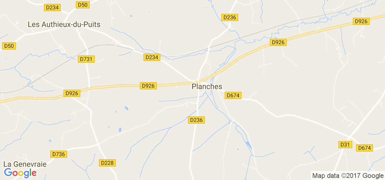 map de la ville de Planches
