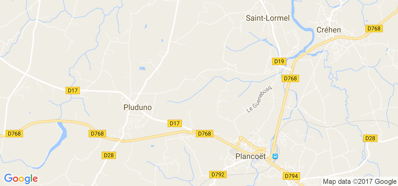 map de la ville de Plancoët