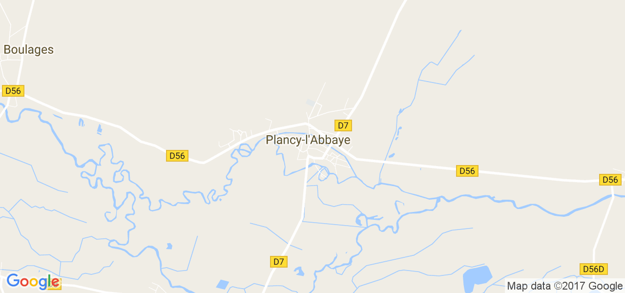 map de la ville de Plancy-l'Abbaye