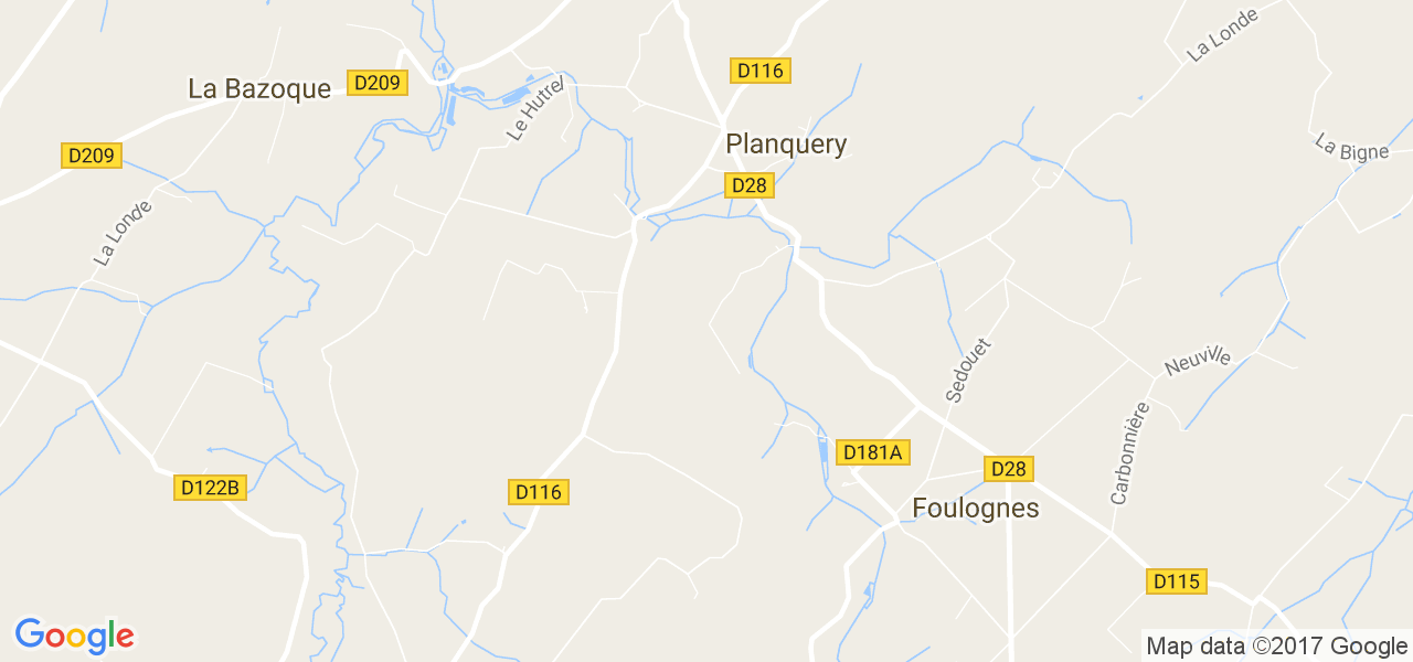 map de la ville de Planquery