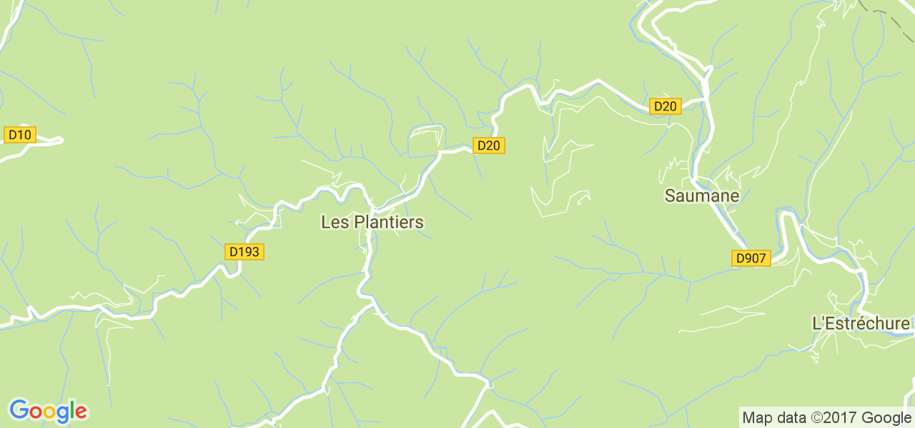 map de la ville de Plantiers