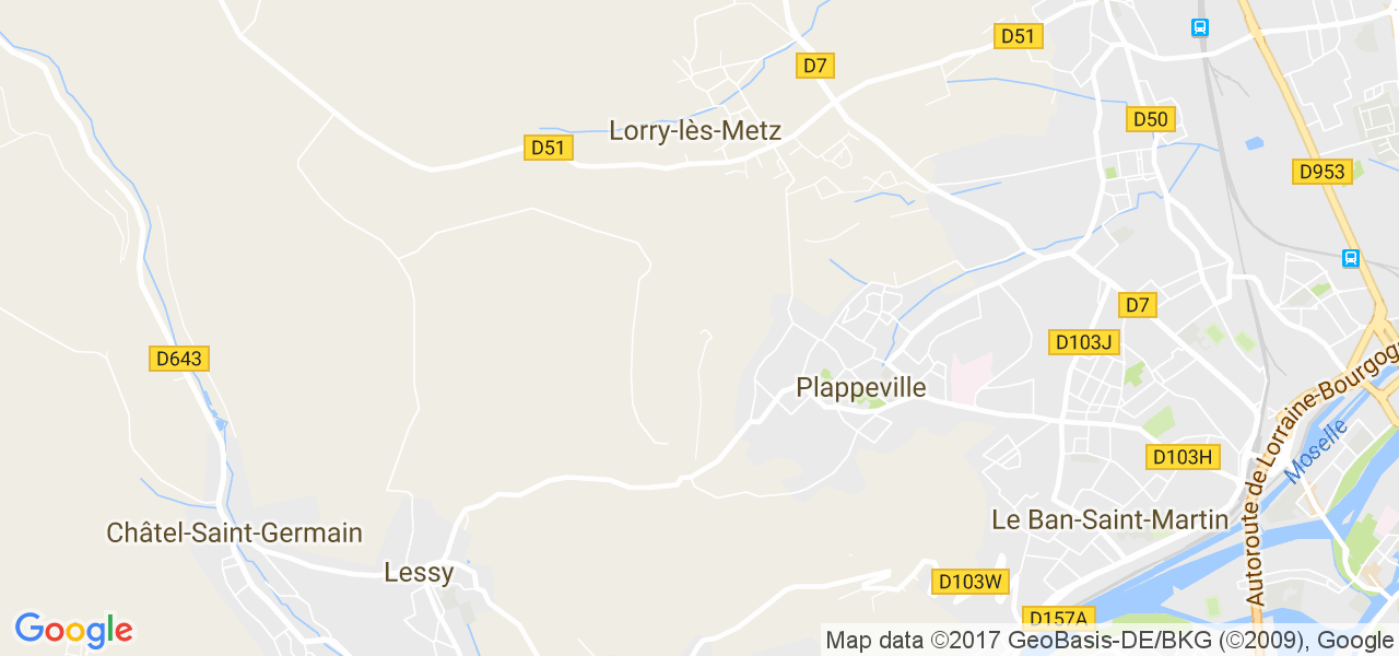 map de la ville de Plappeville