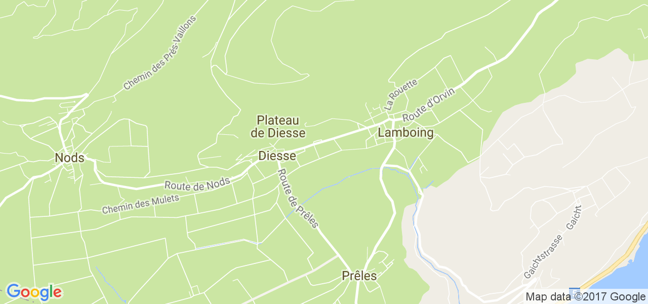 map de la ville de Plateau de Diesse