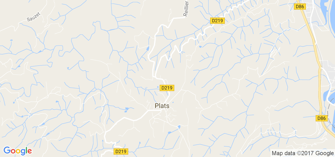 map de la ville de Plats