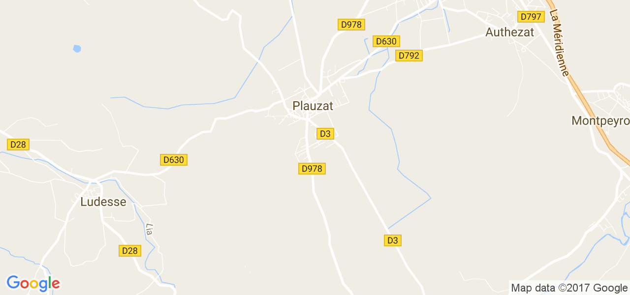 map de la ville de Plauzat
