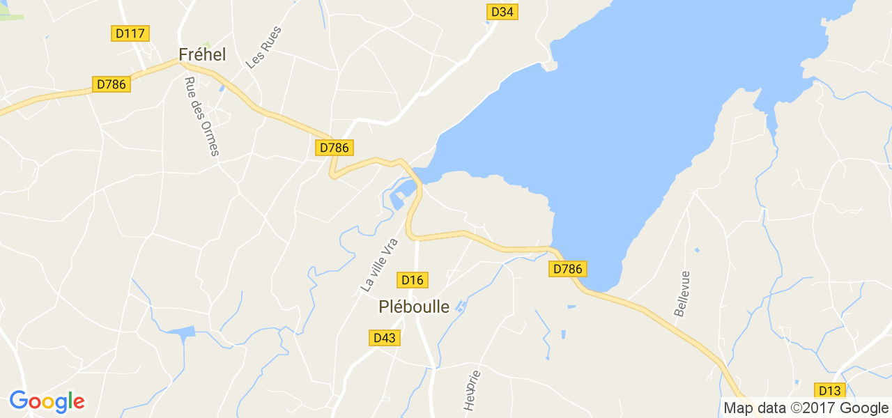 map de la ville de Pléboulle