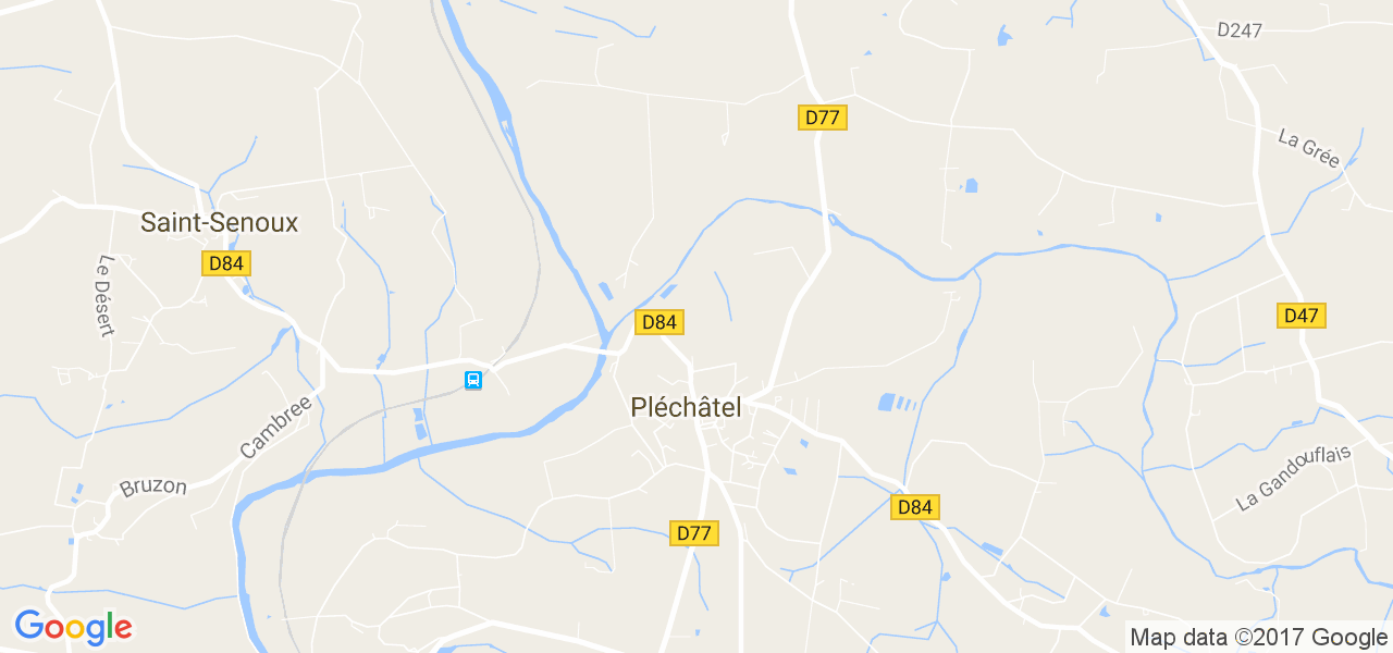 map de la ville de Pléchâtel