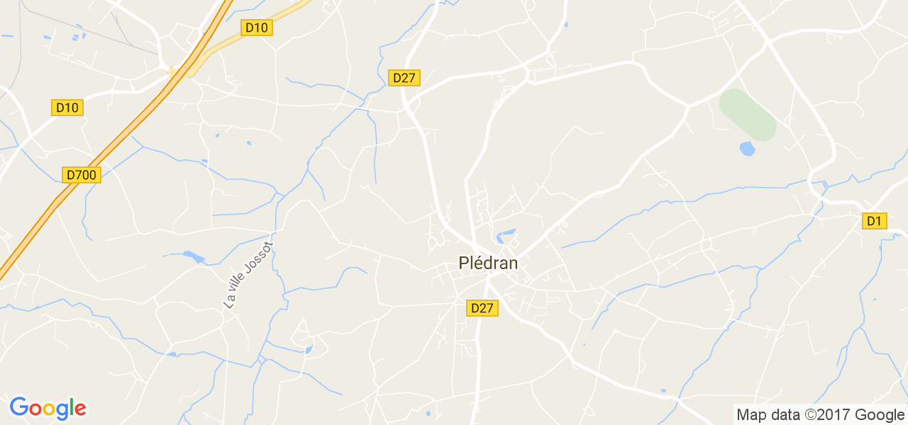 map de la ville de Plédran