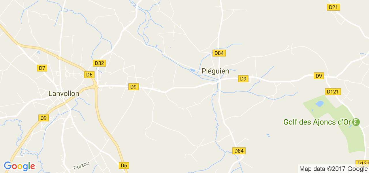 map de la ville de Pléguien