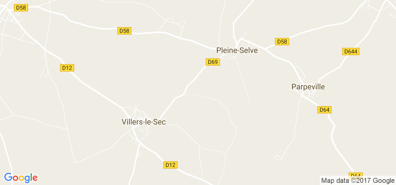 map de la ville de Pleine-Selve