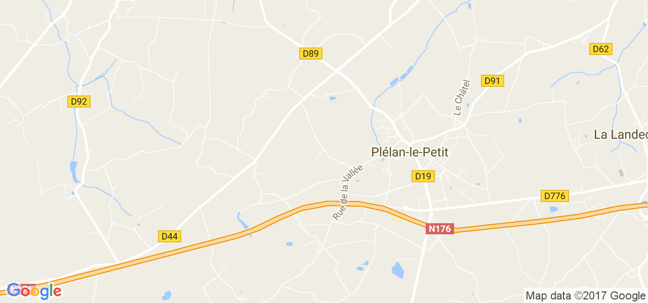 map de la ville de Plélan-le-Petit