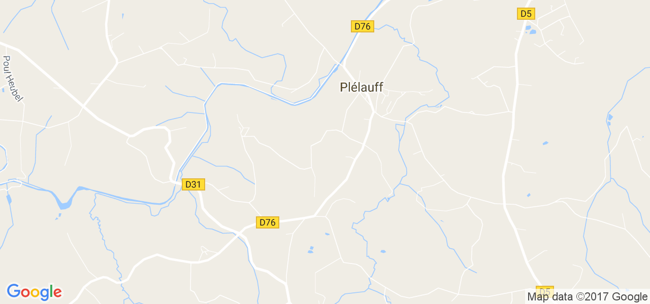 map de la ville de Plélauff