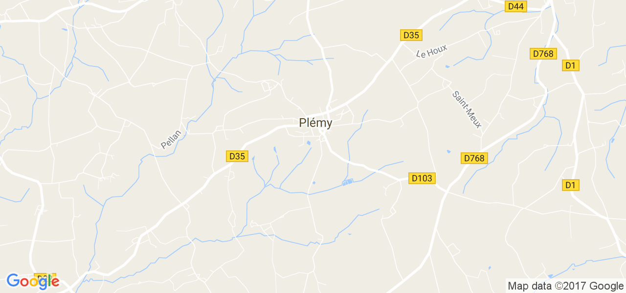 map de la ville de Plémy