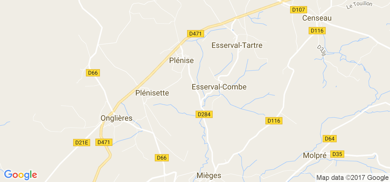 map de la ville de Plénise