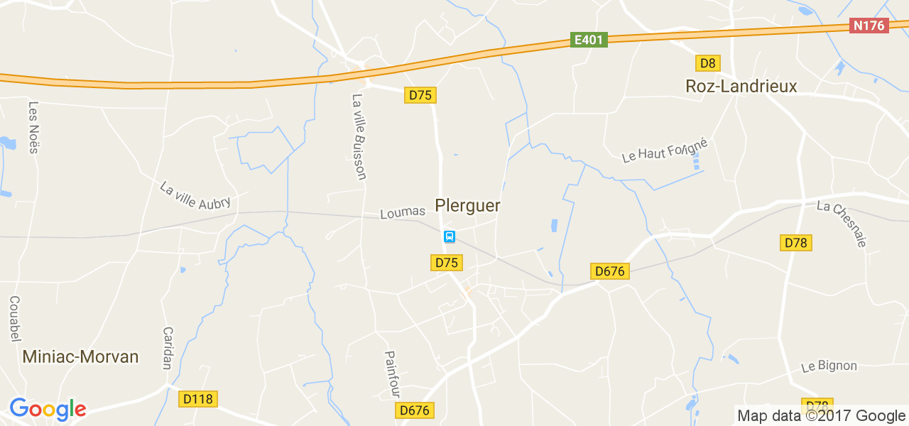 map de la ville de Plerguer