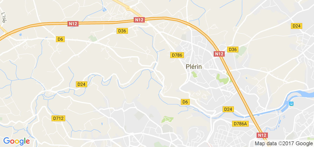 map de la ville de Plérin