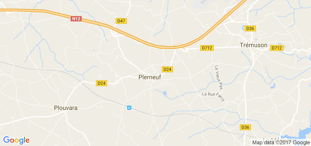 map de la ville de Plerneuf