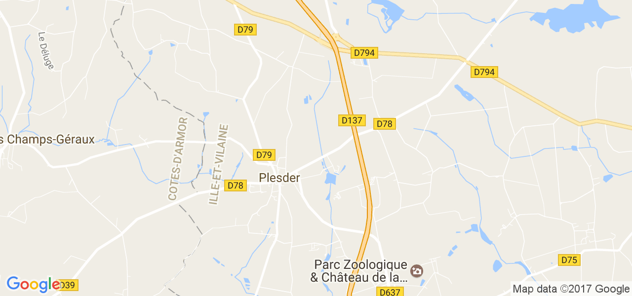 map de la ville de Plesder