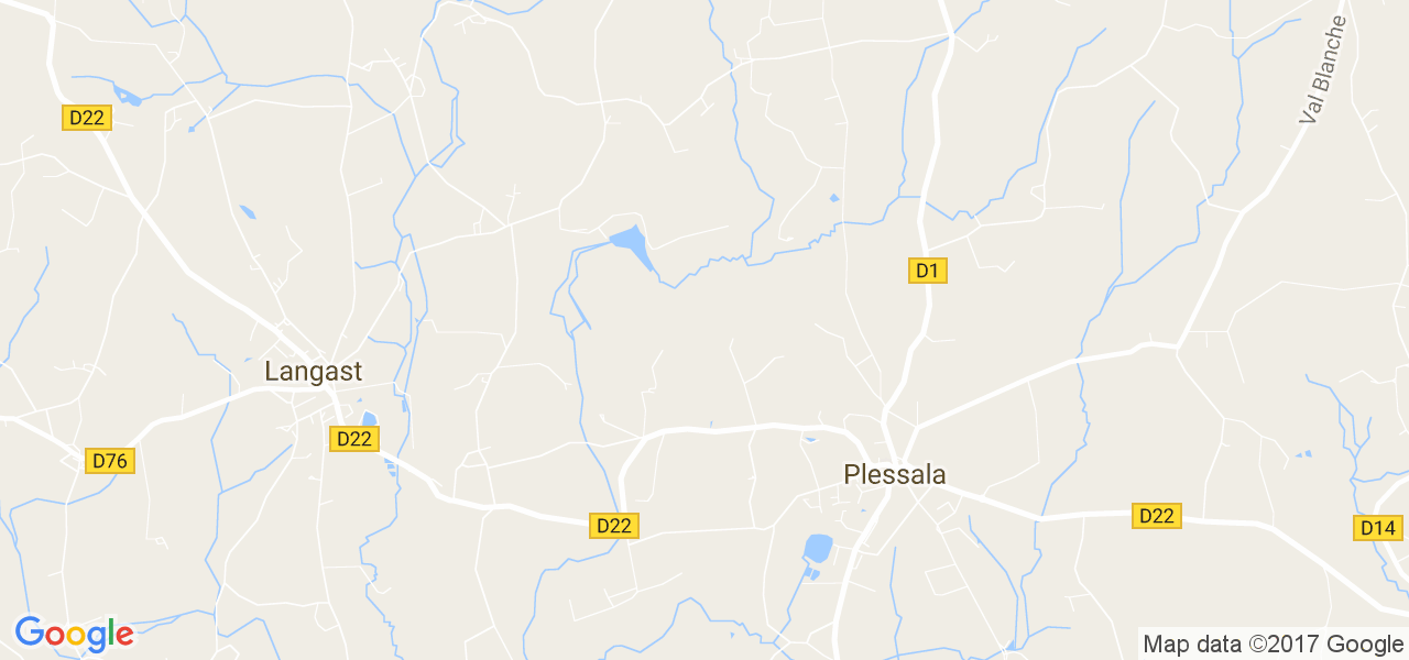 map de la ville de Plessala