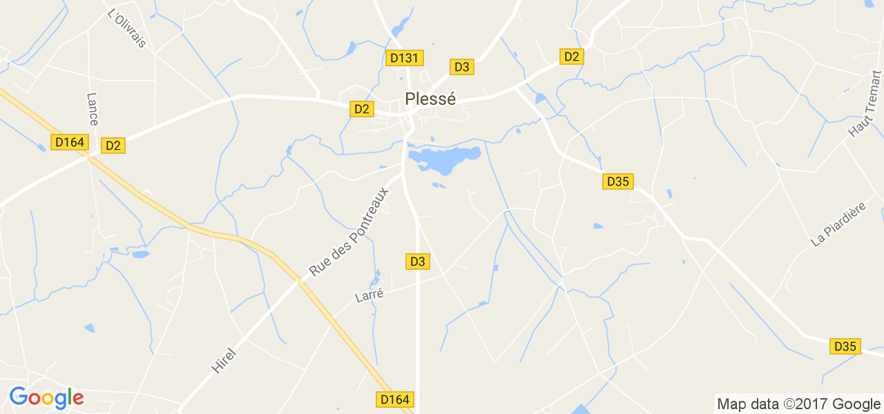 map de la ville de Plessé