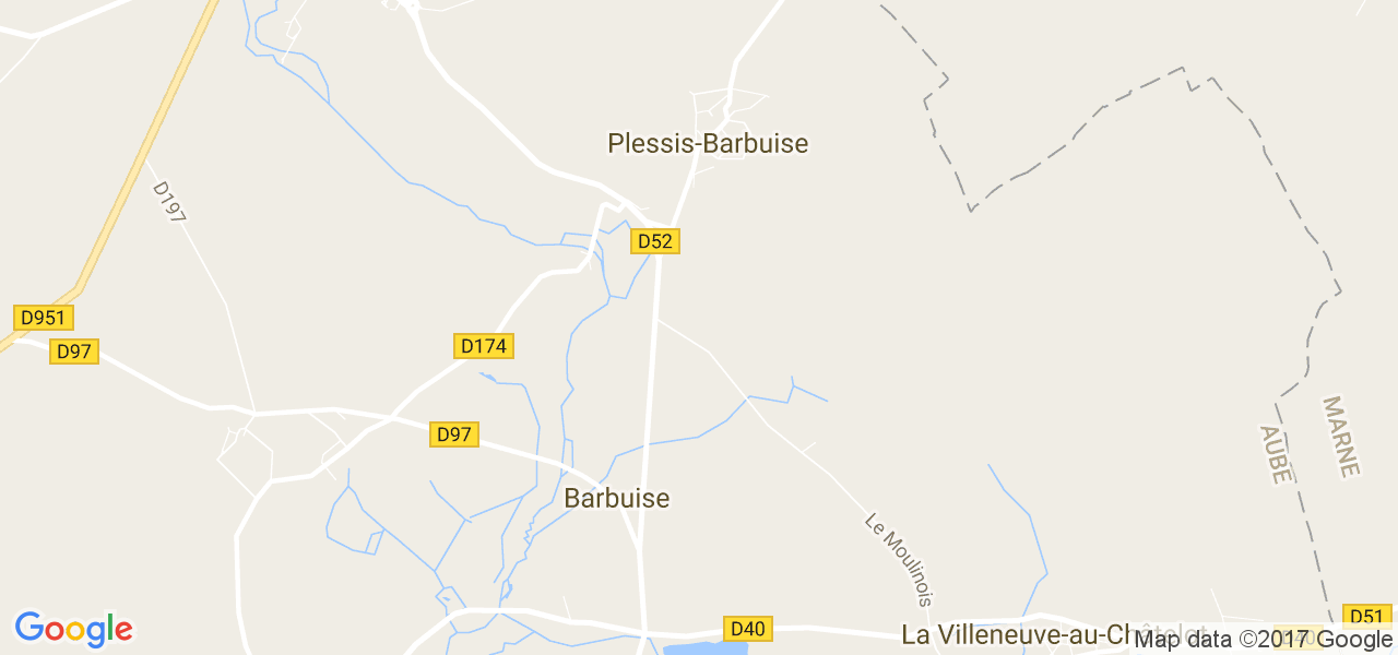 map de la ville de Plessis-Barbuise