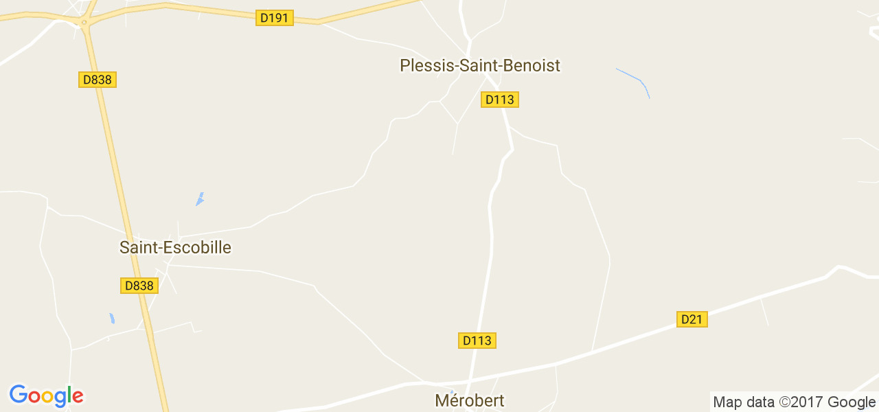 map de la ville de Plessis-Saint-Benoist