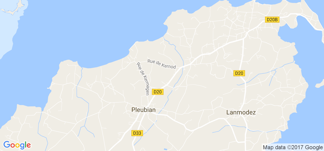 map de la ville de Pleubian