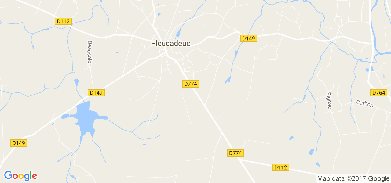 map de la ville de Pleucadeuc