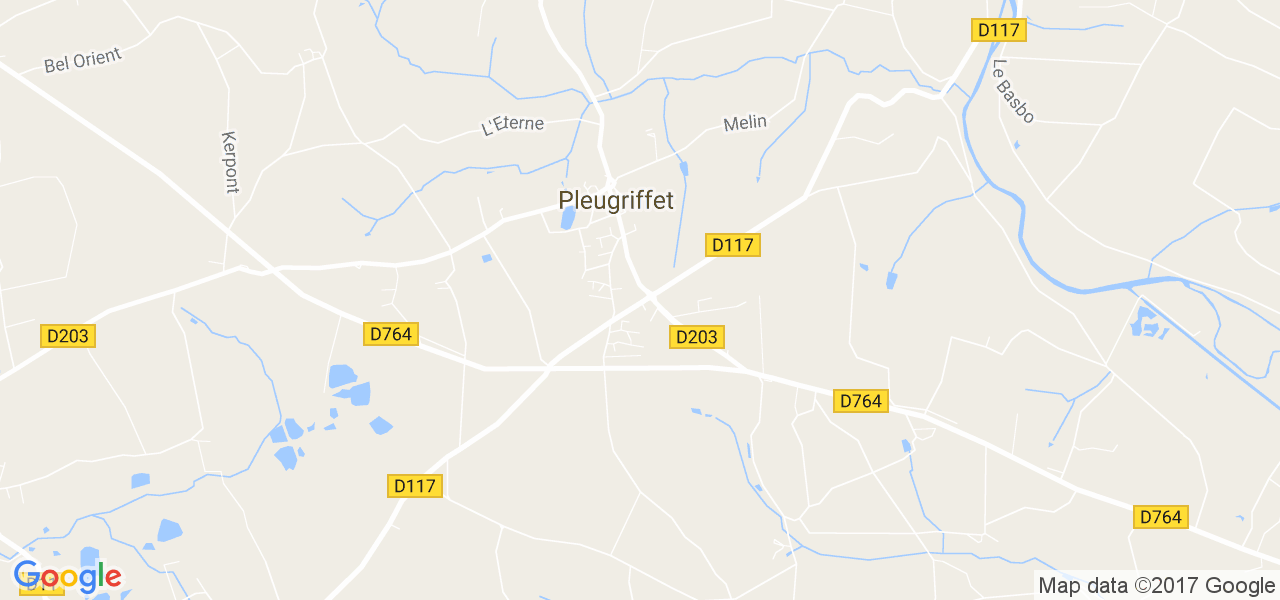 map de la ville de Pleugriffet