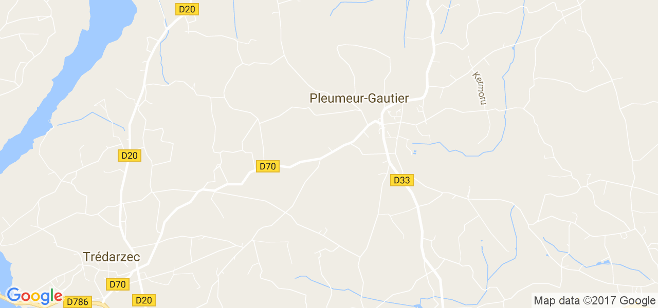 map de la ville de Pleumeur-Gautier