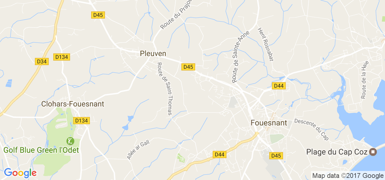 map de la ville de Pleuven