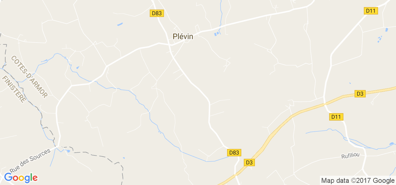 map de la ville de Plévin