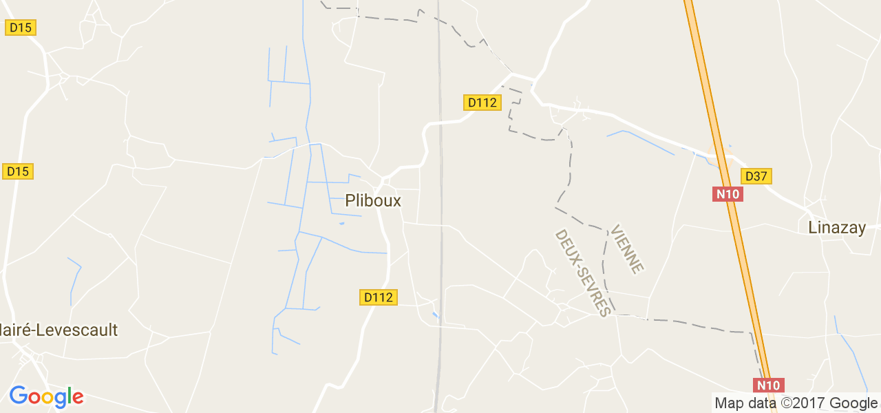 map de la ville de Pliboux