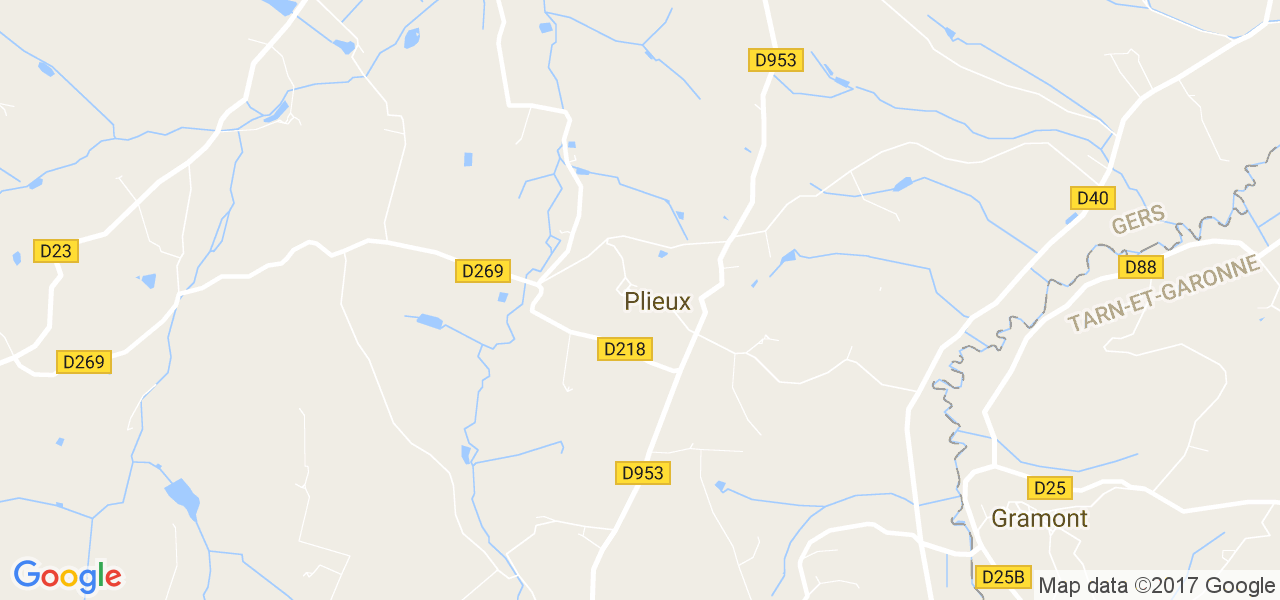 map de la ville de Plieux