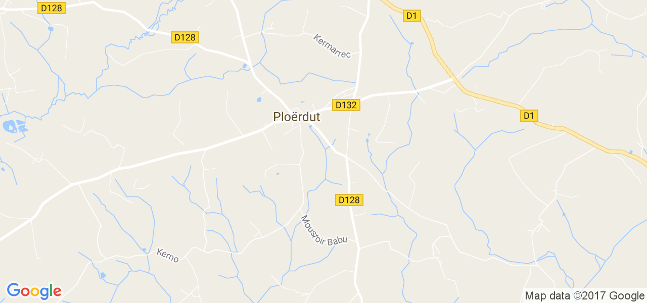 map de la ville de Ploërdut