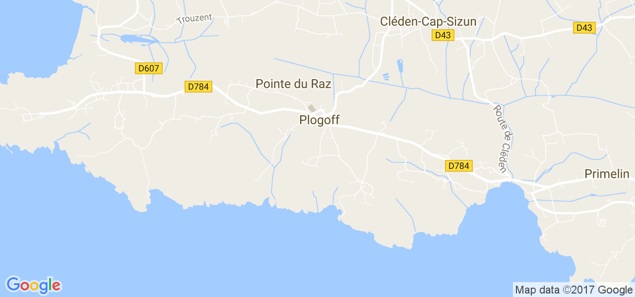 map de la ville de Plogoff