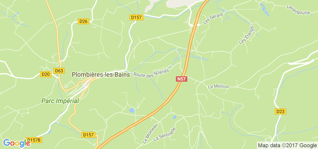 map de la ville de Plombières-les-Bains