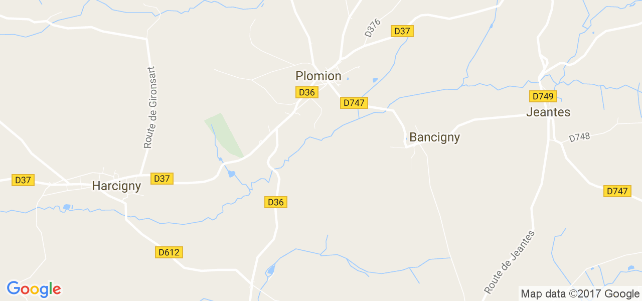 map de la ville de Plomion