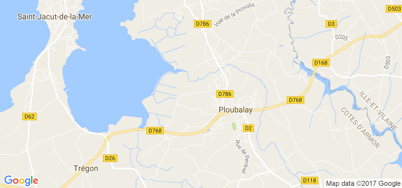 map de la ville de Ploubalay