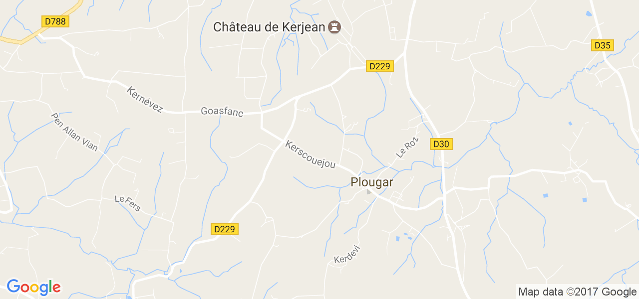 map de la ville de Plougar