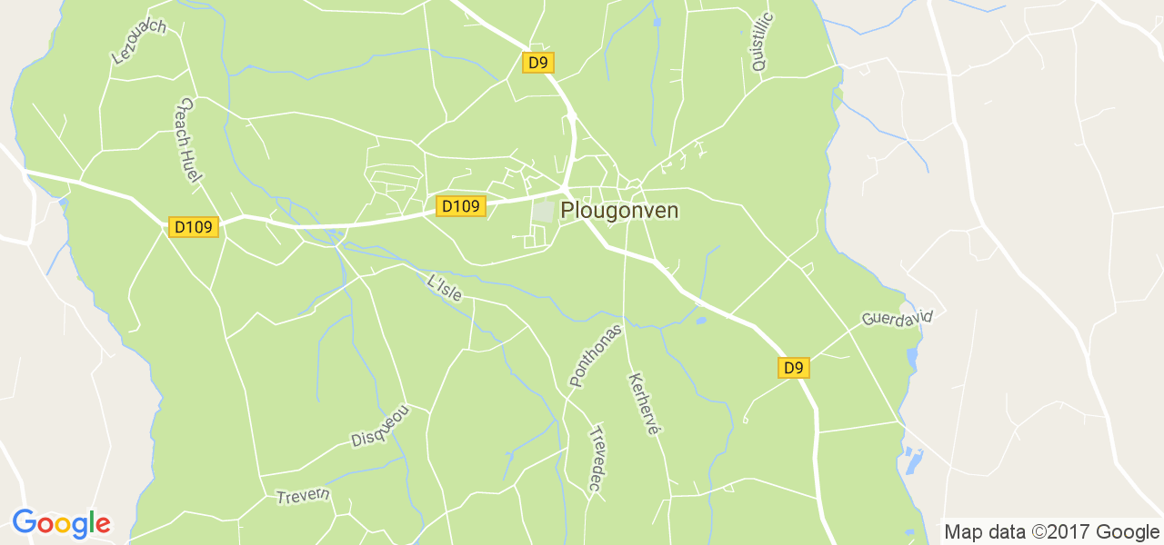 map de la ville de Plougonven