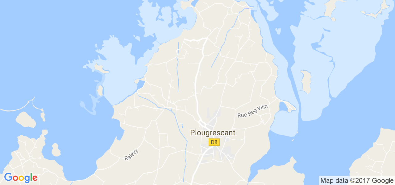 map de la ville de Plougrescant