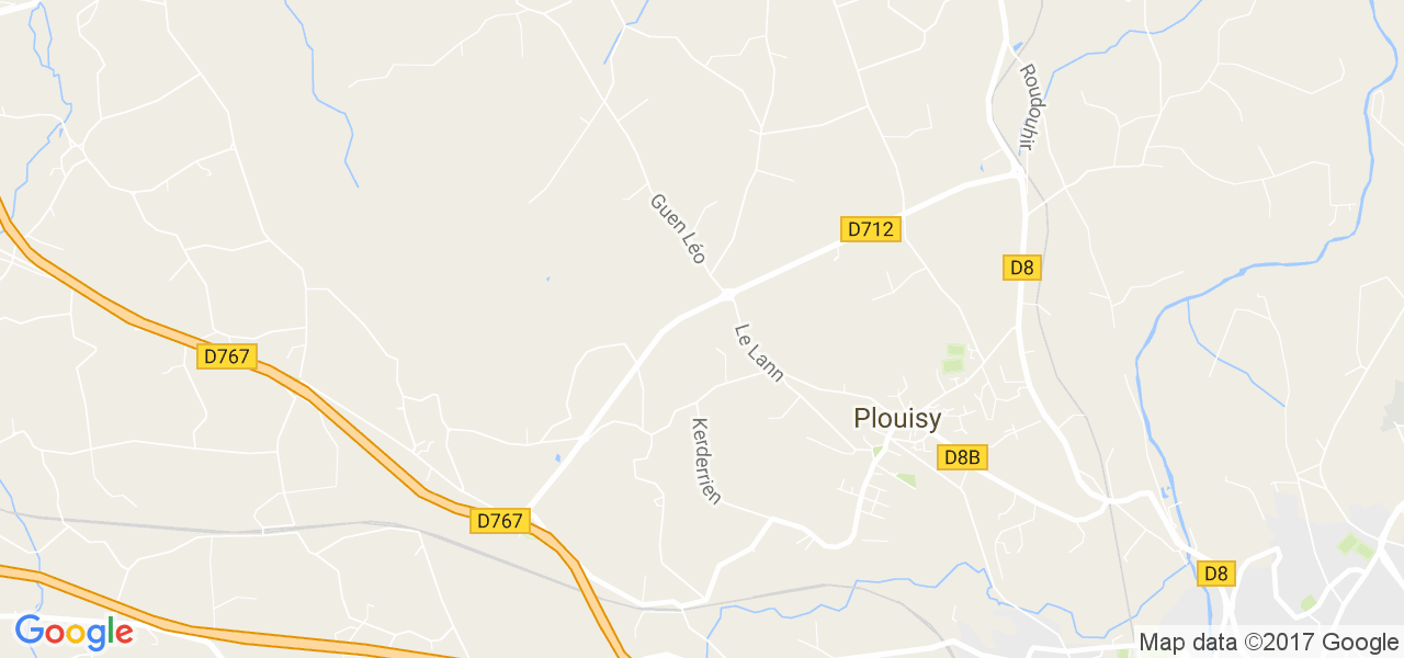 map de la ville de Plouisy